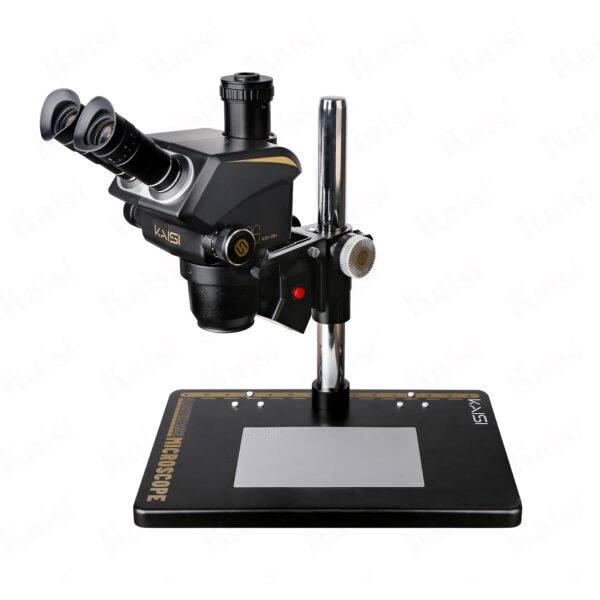 Kaisi S6 6.8-68X Synchronous Zoom Trinocular Stereo Microscope with Big Base